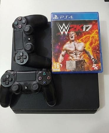 PlayStation 4 slim 500 gb.Üzərində 3 disk verilir.Plombu üstündədi