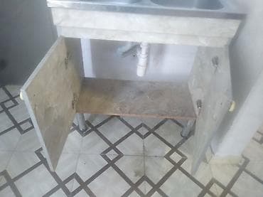 Mətbəx üçün iki gözlü paslanmayan polad moyka və alt dolab komplekti — 5