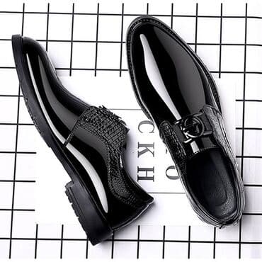 kişi üçün dəri çantalar: Məhsul: Kişi klassik tufliləri - Rəng: parlaq qara - Üst material — 1