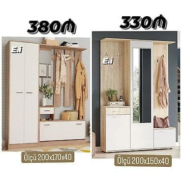 kicik şkaf: Dəhliz üçün çoxfunksiyalı dolab-komplektlər Model 1 – 380₼ - Ölçü — 1