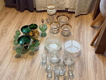 samovar satilir: Şüşə və kristal servis dəsti – müxtəlif elementlərdən ibarət — 1