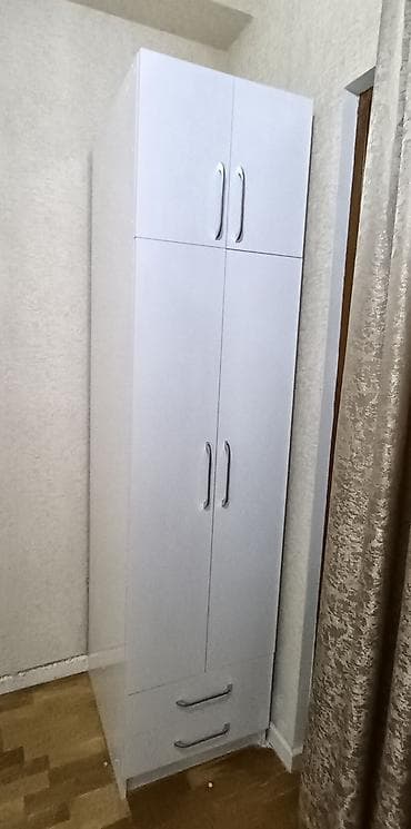 dolap dolabı: Yeni, 4 qapılı, Siyirməli, Ağ, Taxta, Açılan, Düz dolab — 3