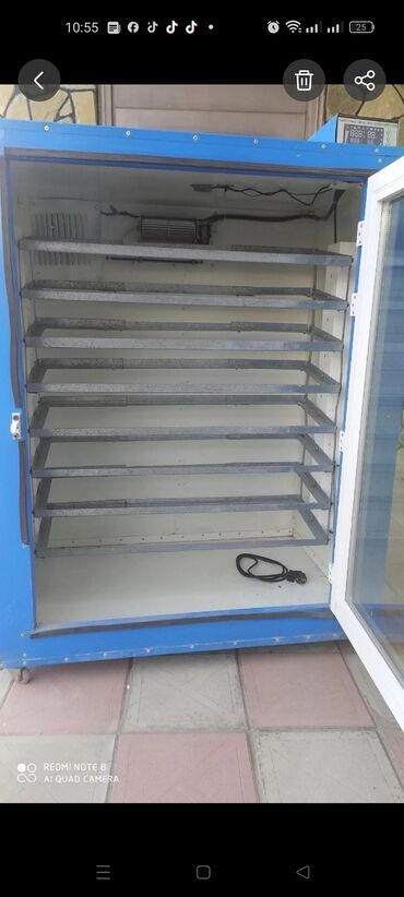 incubator aparati qiymeti: Böyük tutumlu inkubator – elektriklə işləyən, şüşə qapılı, metal — 3