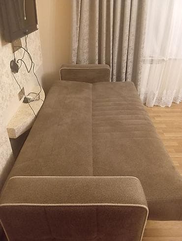 uşaq üçün divan: Qəhvəyi rəngdə transformasiya olunan divan - Model: Venzana (arxa — 3