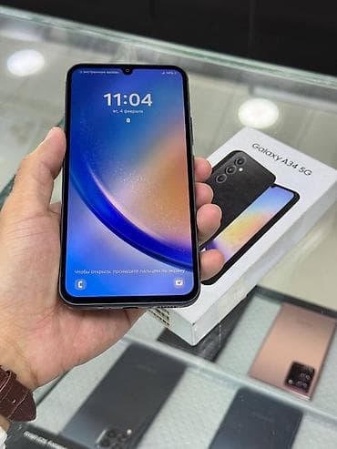 a 80 2020: Samsung Galaxy A34 5G, 128 GB, rəng - Qara, Barmaq izi — 2