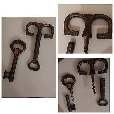 acar naboru: Antik üslubda dekorativ şüşəaçan və tirbuşon dəsti - Material: tökmə — 1