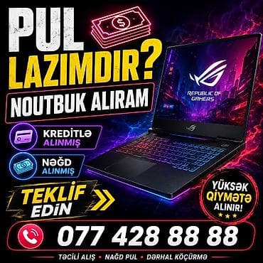 komputer notebook: YUKSEK QİYMETE NOUTBUK ALIRAM — 1