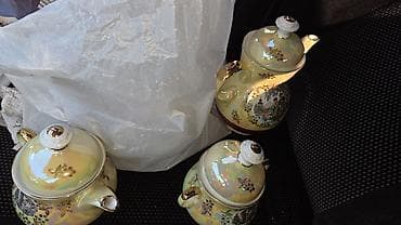 samovar luləyi: Çay dəsti, rəng - Sarı, Farfor — 2
