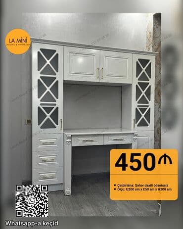 стол нержавейка: Kompüter masası, Yeni, Açılmayan, Laminat, Dördbucaq masa — 22