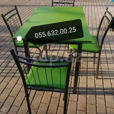 miz ustul: Mətbəx üçün, Yeni, Qatlanmayan, Stul — 12