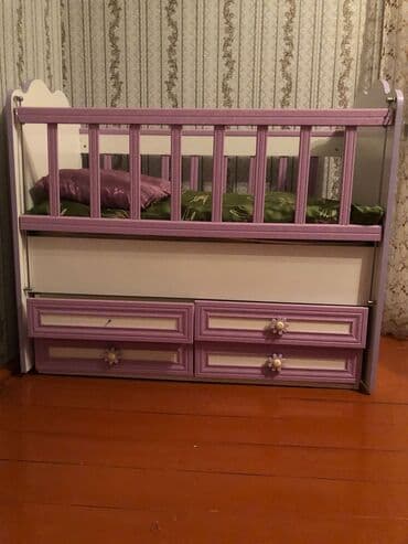 xususi hazırlanmış mebel: Oğlan və qız üçün, İşlənmiş, Dördbucaq, Beşik, Dəst ilə, Matras ilə, Yellənmə mexanizm ilə — 3