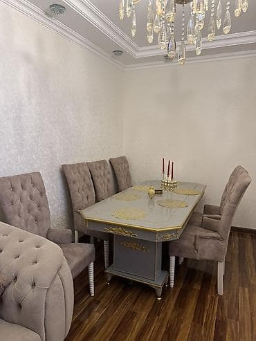 gaming oturacaqlar: Qonaq otağı üçün, Açılmayan, Dördbucaq masa, 6 stul — 1