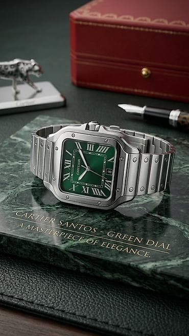 komandir saatlari: Yeni, Qol saatı, Cartier, rəng - Yaşıl — 2