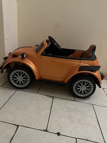 Uşaq elektrik maşını – kabrio stilində, portağal rəng - Korpus: retro — 3