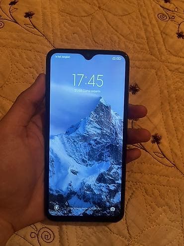 kondisoner islenmis: Redmi 9, 32 GB, rəng - Qara, Barmaq izi — 2