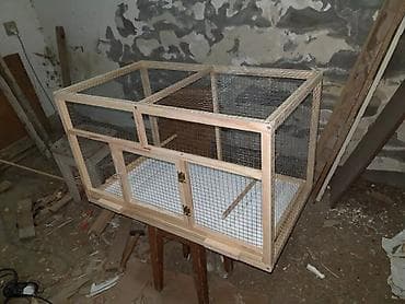 Heyvanlar üçün mallar: Teze tixilib uzunluq 80sm eni 60sm. alti setka ustu padnoslu ve yerden — 2