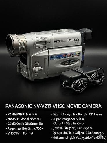 Panasonic NV-VZ17 VHSC Videokamerası Məhsulun Xüsusiyyətləri: • Marka