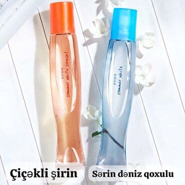 tonal kremler ve qiymetleri: AVON Summer White ətir seriyası - Summer White Sunset: çiçəkli və — 1
