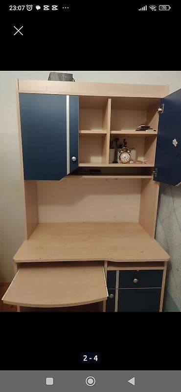 bar stolu: Oğlan və qız üçün, Siyirməli, Yazı masası, Stulsuz — 2