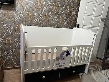 Oğlan və qız üçün, İşlənmiş, Dördbucaq, Beşik, Dəstsiz, Matras ilə, Yellənmə mexanizmsiz — 2