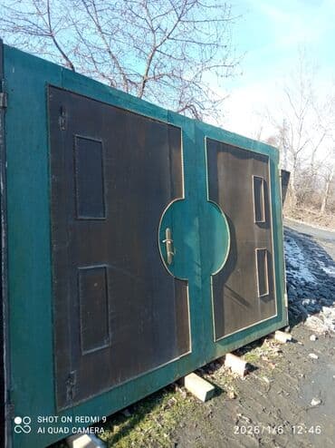 demir meheccer qiymetleri: İşlənmiş Dəmir Qaraj darvazası, Yana açılan, Mexaniki, rəng - Yaşıl, Qapı ilə, Kredit yoxdur, Ödənişli çatdırılma — 2