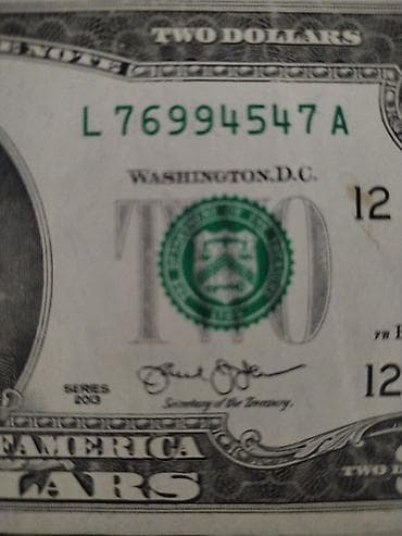 5 dollar: Pullar Bir ədədi 100 manat. Cap xətallari və maraqli seriyalar — 5