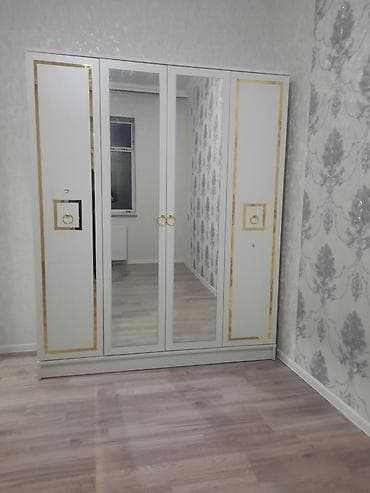 Yeni, 4 qapılı, Güzgülü, Ağ, Açılan, Düz dolab — 1