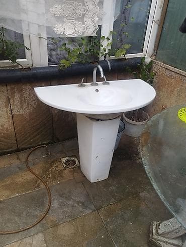 canaqlar: Pilləli ayaqlı hamam lavabosu və qarışdırıcı kran dəsti - Material — 4