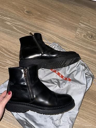 batinkalar: Prada qadın qısa dəri çəkmələri - Model kodu: 3T5880 - Ölçü: 39.5 - — 6