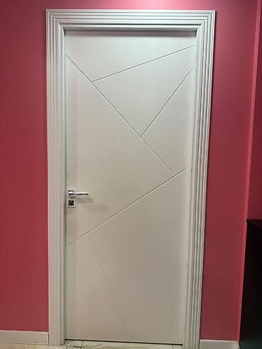 seyfi qapi: Ağ rəngli daxili otaq qapısı – müasir minimal dizayn - Material — 4