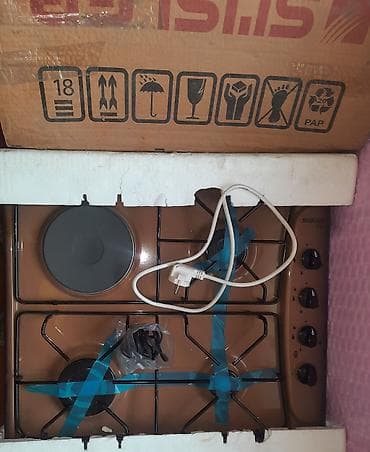 pelet sobası: Qab-qacaq üçün qaz-elektrik kombinə edilmiş soba paneli - Brend — 1