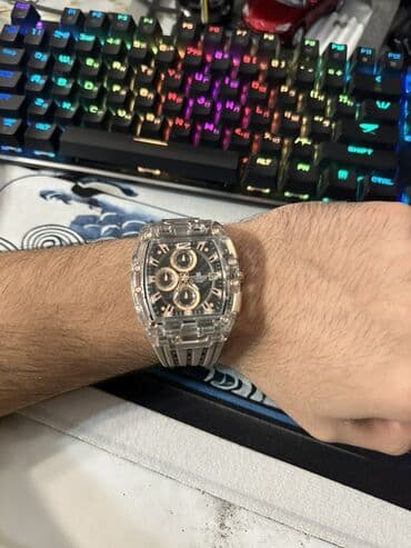 Eynəklər: Şəffaf korpuslu kişi qol saatı - Korpus: şəffaf polikarbonat tonda — 2