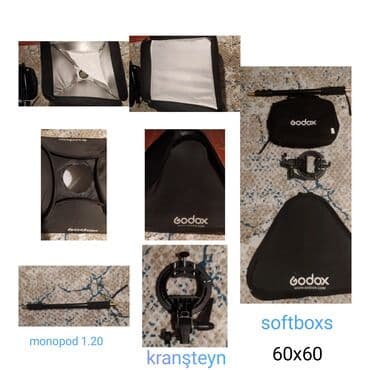 kamp: Godox portativ işıq yumşaldıcı dəst 60x60 Məzmun: - Godox kvadrat — 4