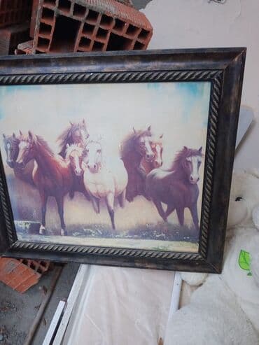 at sekilleri: Çərçivəli tablo – Qaçan atlar mövzulu - Mövzu: açıq məkanda irəli — 1