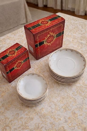 Nəlbəkilər, 6 ədədli dəst, rəng - Ağ, Farfor, Türkiyə — 1