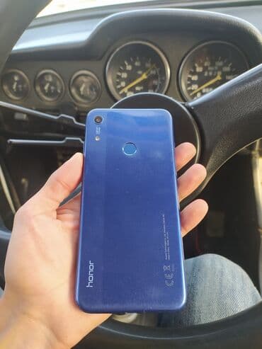 телефон fly 3g: Honor 8A Prime, цвет - Голубой, Битый — 1