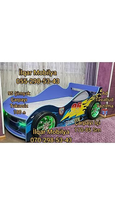 Yeni, Sifariş ilə, Maşın-çarpayı, Matrassız, Siyirməsiz