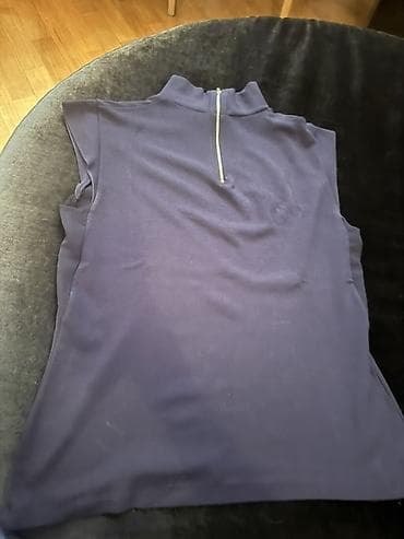 Qolluqsuz tünd göy/bluza tipli kofta - Model: qolluqsuz, bədənə — 2