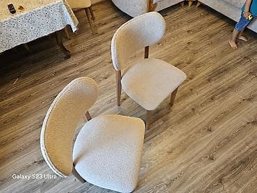 stulla: 6 ədəd yumşaq oturacaqlı qonağ otağı stulu - Dizayn: Skandi/modern — 2