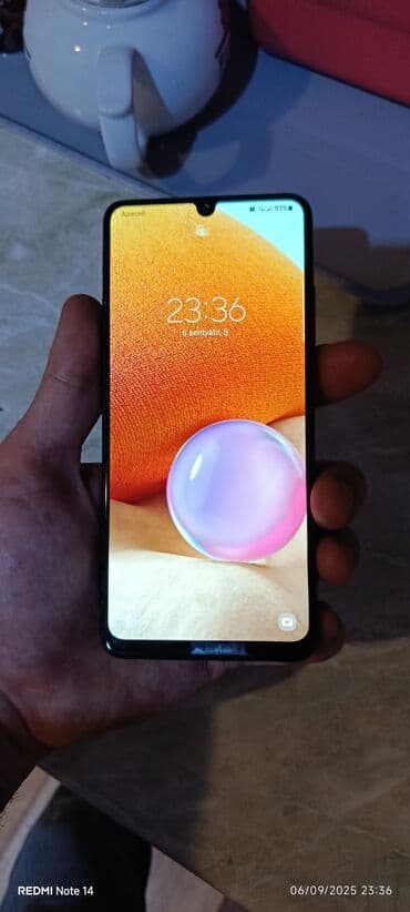 samsung m34 qiymeti: Samsung Galaxy A32, 128 GB, rəng - Mavi, İki sim kartlı, Face ID, Sensor — 1