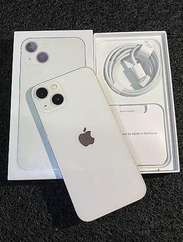 IPhone 13, 128 GB, Ağ, Zəmanət, Kredit, Simsiz şarj