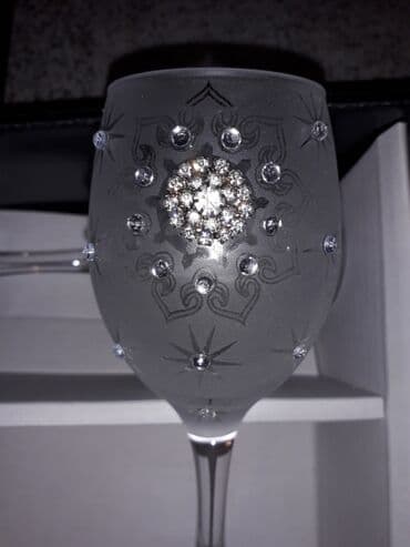 şam qabı: Rəng - Ağ, Xrustal, 6, 1 l, Türkiyə — 3