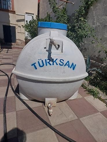 Ev və bağ: TÜRKSAN su çəni – 1000 litr - Həcm: 1000 L (korpus üzərində qeyd — 2