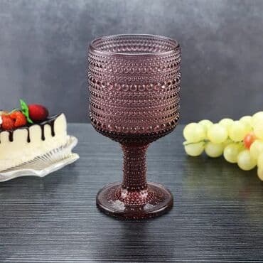 qədimi qab: Qədəhlər, Şüşə, 6 ədədli dəst — 12