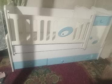 Oğlan üçün, İşlənmiş, Dördbucaq, Beşik, Matras ilə, Yellənmə mexanizmsiz — 3