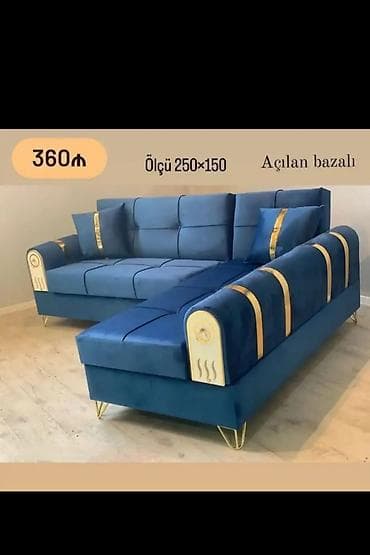 kunc mebel: Künc divan, Yeni, Açılan, Bazalı, Parça, Şəhərdaxili pulsuz çatdırılma — 1