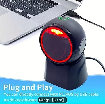 skaner: Masaüstü 2D/QR barkod oxuyucu – USB, Plug&Play - Rəng: Qara - — 4