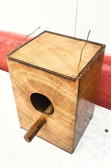 quş yuva: Taxta quş yuvası/küçəciyi - Material: təbii taxta, hamar cilalanmış — 2