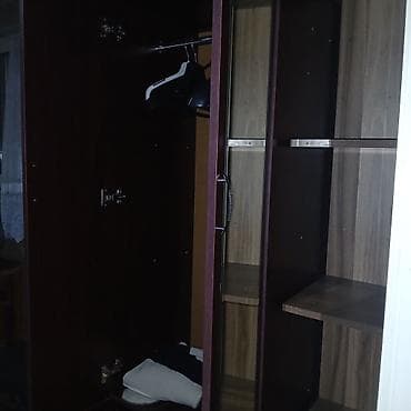 İşlənmiş, 2 qapılı, Güzgülü, Qəhvəyi, Digər material, Açılan, Düz dolab — 6