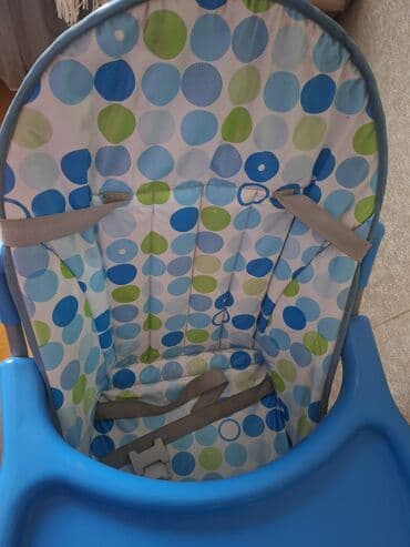 купить детский столик для кормления: Uşaq yemək stulu - Rəng: mavi - Material: plastik masaüstü, metal — 5